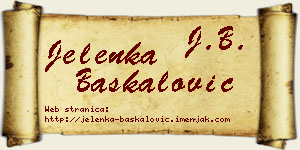 Jelenka Baškalović vizit kartica